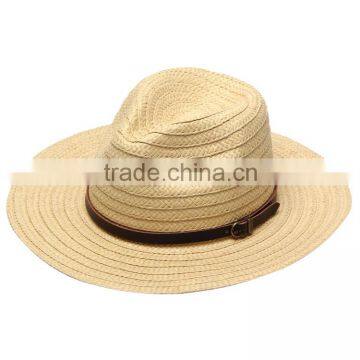 hot sale fashion simple paper straw panama fedora hats