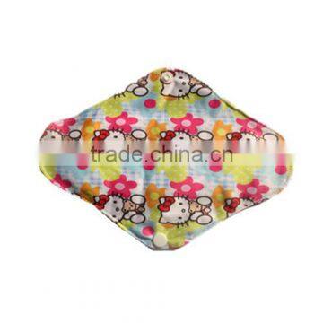 Wholesale Bamboo Mama's Cloth Printed Menstrual Pads Liners reusable