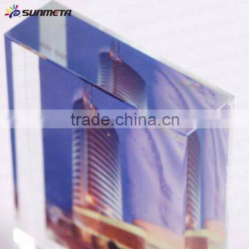 3D Blank Sublimation Crystal Trapeziform Shape Personalized Photo Crystal photo-5