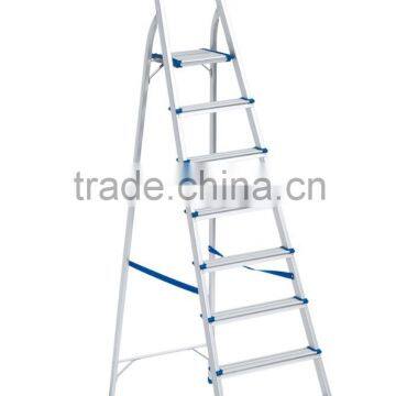 Aluminum household step ladder with handrail folding ladder for hot sale