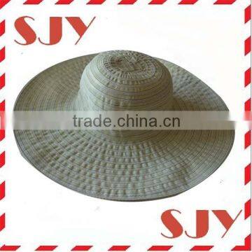 Large Wide Brim Woven Paper Flowers Sombrero Straw Hat photo-2