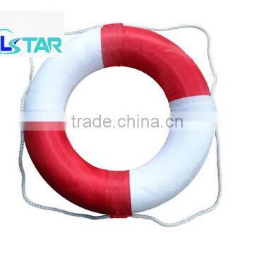 Poolstar 50cm Diameter Swim Foam Ring Buoy Swimming Pool Safety Life Preserver W/ cover P1955