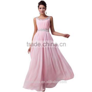 Suzhou factory beautiful long chiffon cheap evening dresses latest fashion dresses wedding dress