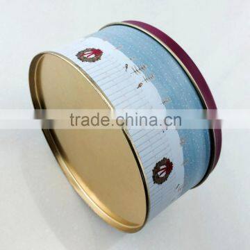 Round Christmas Nesting Tin Boxes Set for Cookies/cupcake photo-3