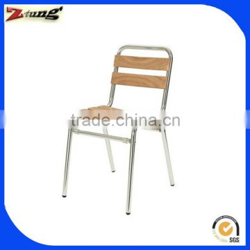 Aluminum wooden armless chair ZT-1076C