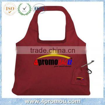 Packable shoulder tote bag & foldable shopping bag light purple& recycle folding bag resuable