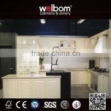White Elegant European Style Kitchen Cabinet