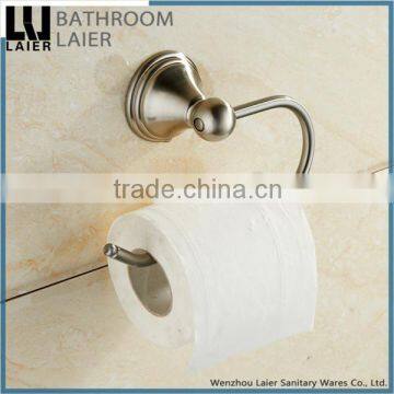 Grooming Wholesale Prices Zinc Alloy Brush Nicked Bathroom Sanitary Items Wall Mounted Toilet Paper Holder