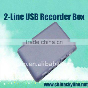 TYH8201,support FSK and DTMF,2 lines usb voice recorder box