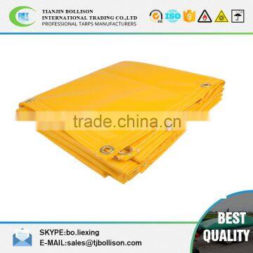 Vinyl Laminated Tarps,10' x 12' Laminated Yellow Vinyl Tarp 18 Oz.YELLOW VINYL LAMINATED TARPS 18 OZ