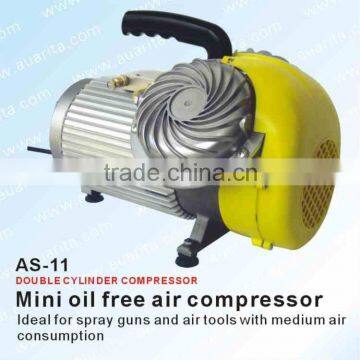 Silent,Oil Free Mini Air Compressor for Paint Spray Guns AS-11