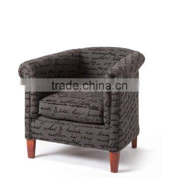 2016 modern solid wood upholateryed hotel lounge sofa chair armchair