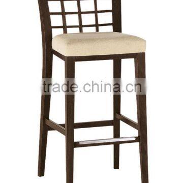 Latest wooden bar furniture bar stool chair Upholstered seat design