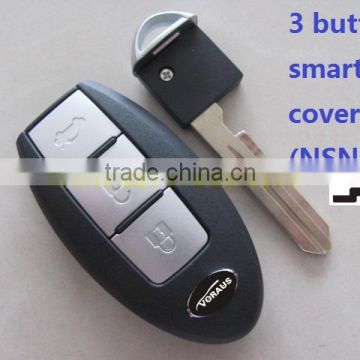 high quality 3 button keyless entry remote smart key cover for Infini (NSN14,With emergency key)