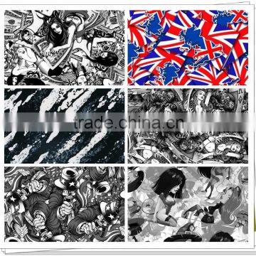 Royalty design pva water transfer printing film No. LYH-FSD04 A3 package 10 patterns