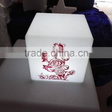 Led Cube with customer logo or pattern printed for advertising, event, promotion