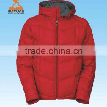 Waterproof windproof winter outdoor down parka with fixed hood