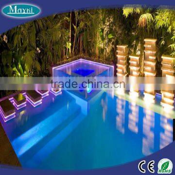 Big power swimming pool fiber optic lighting LED pool light with LED light source and side fiber cable