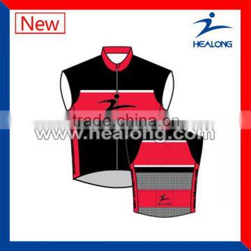 full zipper sublimated cycling vest