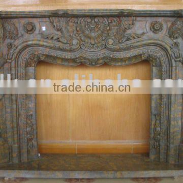 western marble decorative fireplace mantel surround