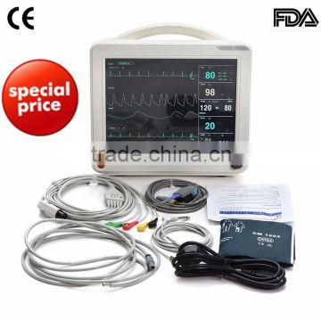 CE &ISO13485 approved 12.1-inch 6-Parameter Patient Monitor with low price