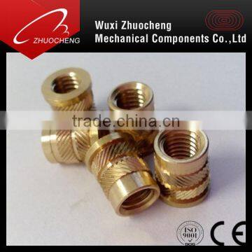 Brass knurled flat head insert nut