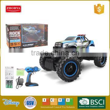 Zhorya 1 18 scale 2.4G rc toy drift car waterproof plastic climbing RC truck