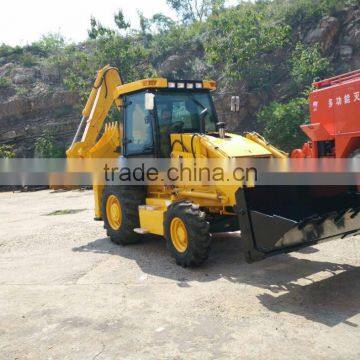 4WD Multi purpose hydraulic front 4 in 1 bucket backhoe loader