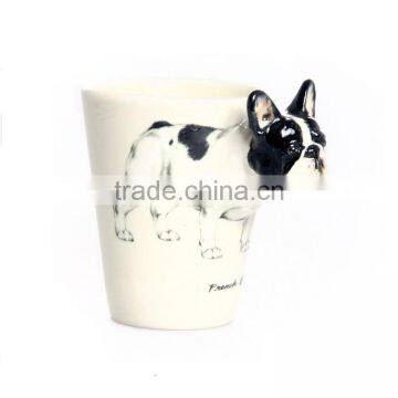 French Bulldog 3D Ceramic Mug - White & Black