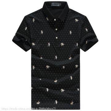 Yixigeluo 2017 Summer Men's T-shirt, Mercerized Cotton, Short Sleeved POLO Shirt, Men's Thin photo-4