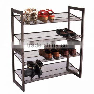 Vivinature Shoes Storage Rack, Shoes Rack With Mesh Metal Style photo-2