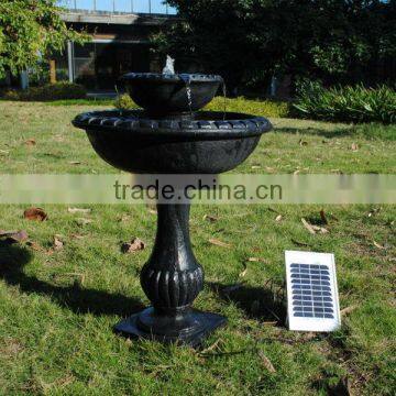 Outdoor Classics Gardens Solar Two Tiered Birdbath Fountain