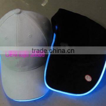 baseball cap without logo/led flashing baseball cap