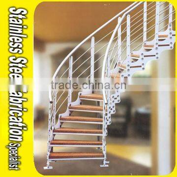 Indoor Stainless Steel Handrail Spiral Staircase Decorative Spiral Stairs