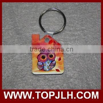 2017 Hot sell custom printed key ring/blank MDF key chain for sublimation