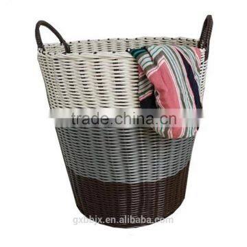 Set of Three Handmade Plastic Woven Laundry Basket With Handles photo-1