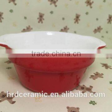 Red Stock Porcelain Ceramic Plates Dishes for Promotion photo-3