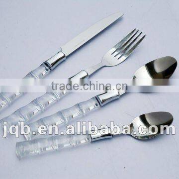 cutlery with plastic handle with machine polishing and low price