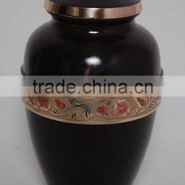 black shiny high quality decorative urns