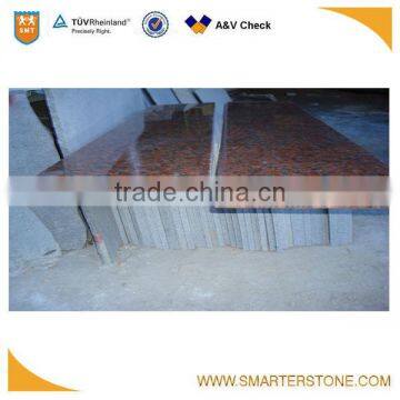 Maple Red marble stair step with ogee edge