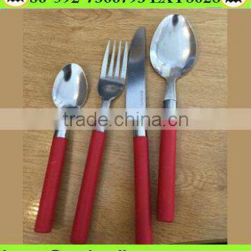 16pcs cutlery set with plastic handle
