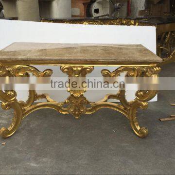 Arabic Living Room Furniture Hand-Carved Console Desk With Marble photo-5