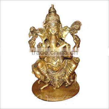 Indoor Fengshui Decoration Metal Crafts Bronze Indian God Statue for Sale photo-2