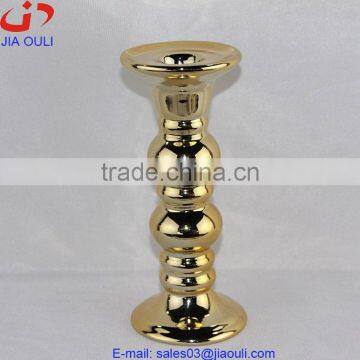 plating gold ceramic wedding decorative candle holder