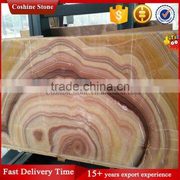 Types of multicolor natural onyx rainbow marble slab