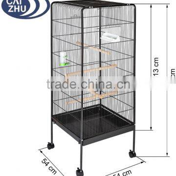 146cm Large Parrot Bird Cage Play Top W/Perch Stand Two Doors Aviary House photo-4