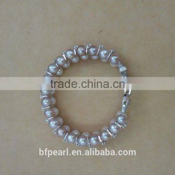 2 Rows 6.5-8mm Round Freshwater Pearl Jewelry Sets photo-3