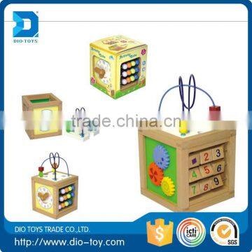 Plastic baby math cube toys 3d wooden toy with great price