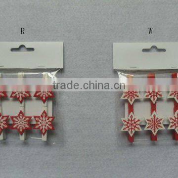 Christmas wooden peg decoration JA01-W5035