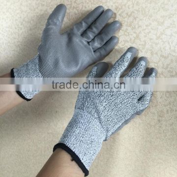 NMSAFETY cut level 5 touch screen PU coated work glove en388